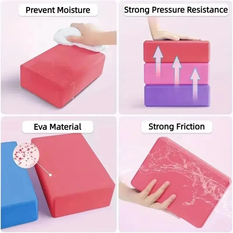 TRUZENIC High-Density Yoga Foam Block – Non-Slip Balance Support for Yoga, Pilates & Meditation