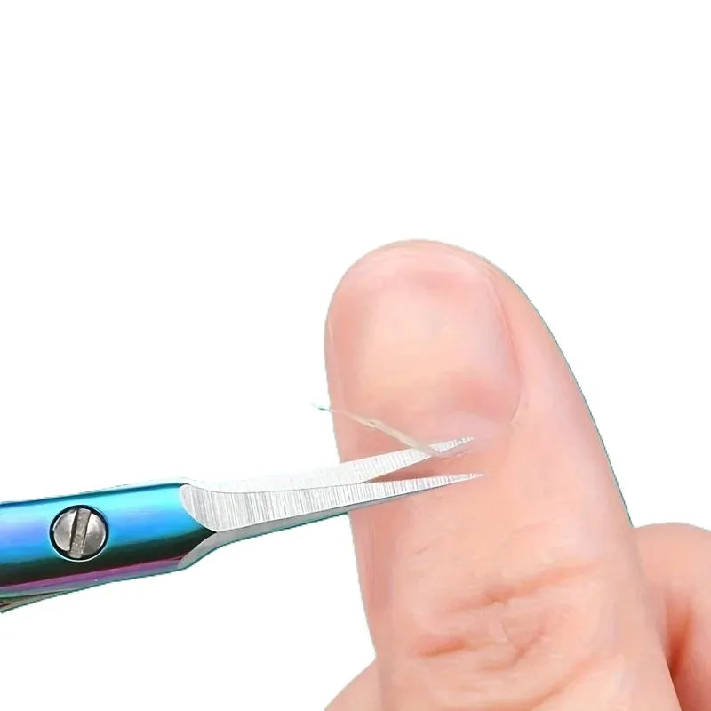 TRUZENIC Stainless Steel Manicure Scissors – Nail Care and Cuticle Trimming Tool