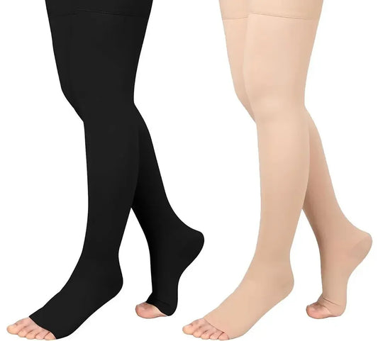 Thigh High Compression Stockings – Toeless Support Socks for Men & Women, Ideal for Travel & Daily Wear-TRUZENIC