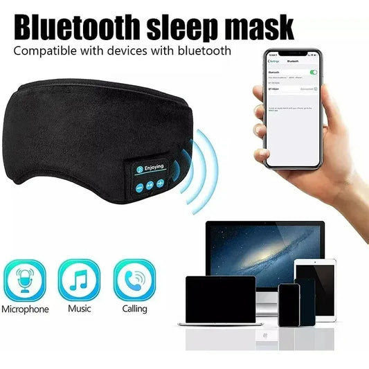Wireless Sleep Headphones & Eye Mask, Soft Elastic Smart Music Sleep Headband Earphones for Travel & Yoga-TRUZENIC