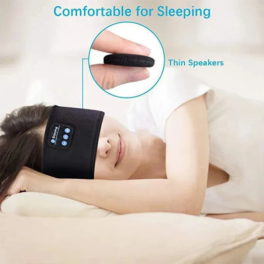 Bluetooth Headband with Wireless Earphones, Elastic Music Eye Mask for Sleep, Sports & Travel-TRUZENIC