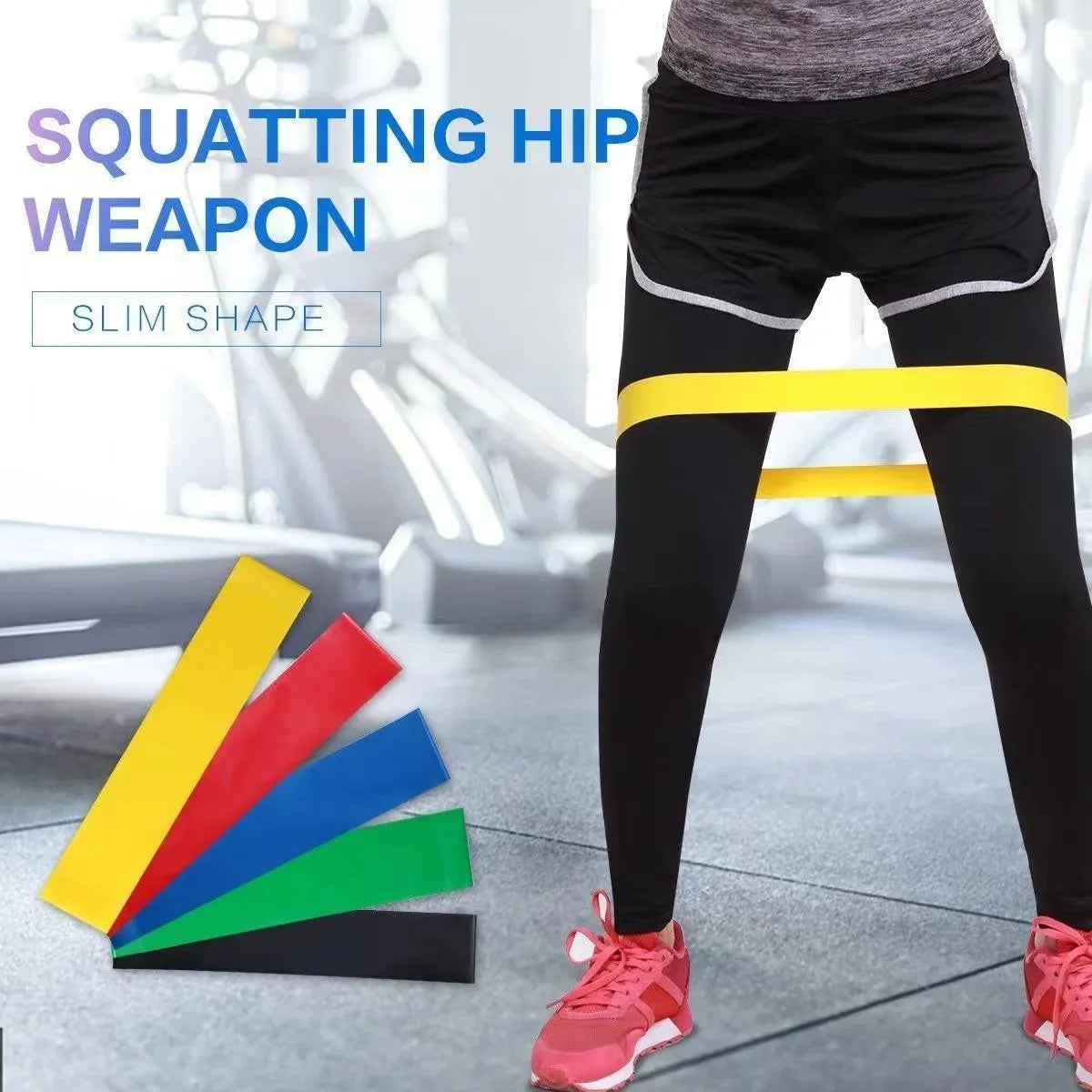 TRUZENIC Elastic Fitness Resistance Bands – 5 Levels for Yoga, Pilates, Crossfit & Home Workouts