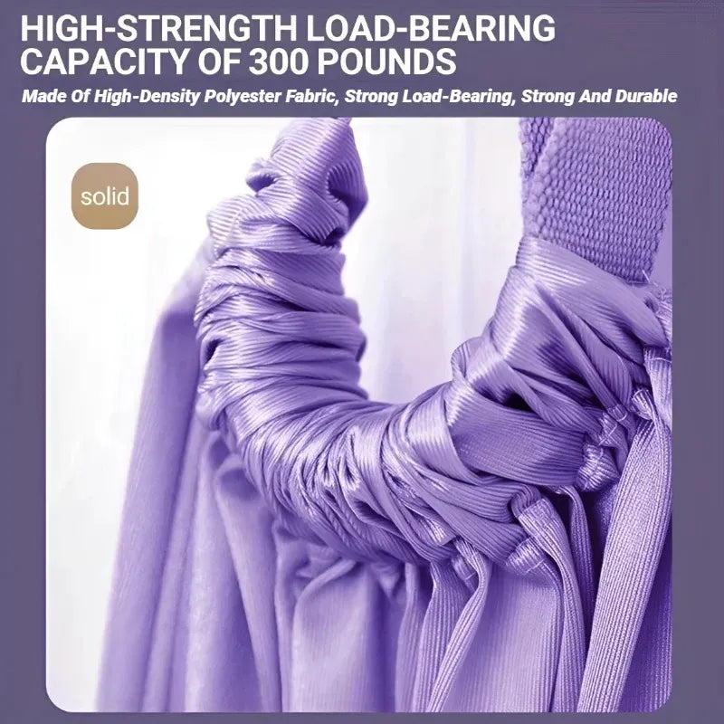 TRUZENIC Adjustable Aerial Yoga Strap – Hammock Stretch Belt for Leg Splits, Dance & Fitness Training