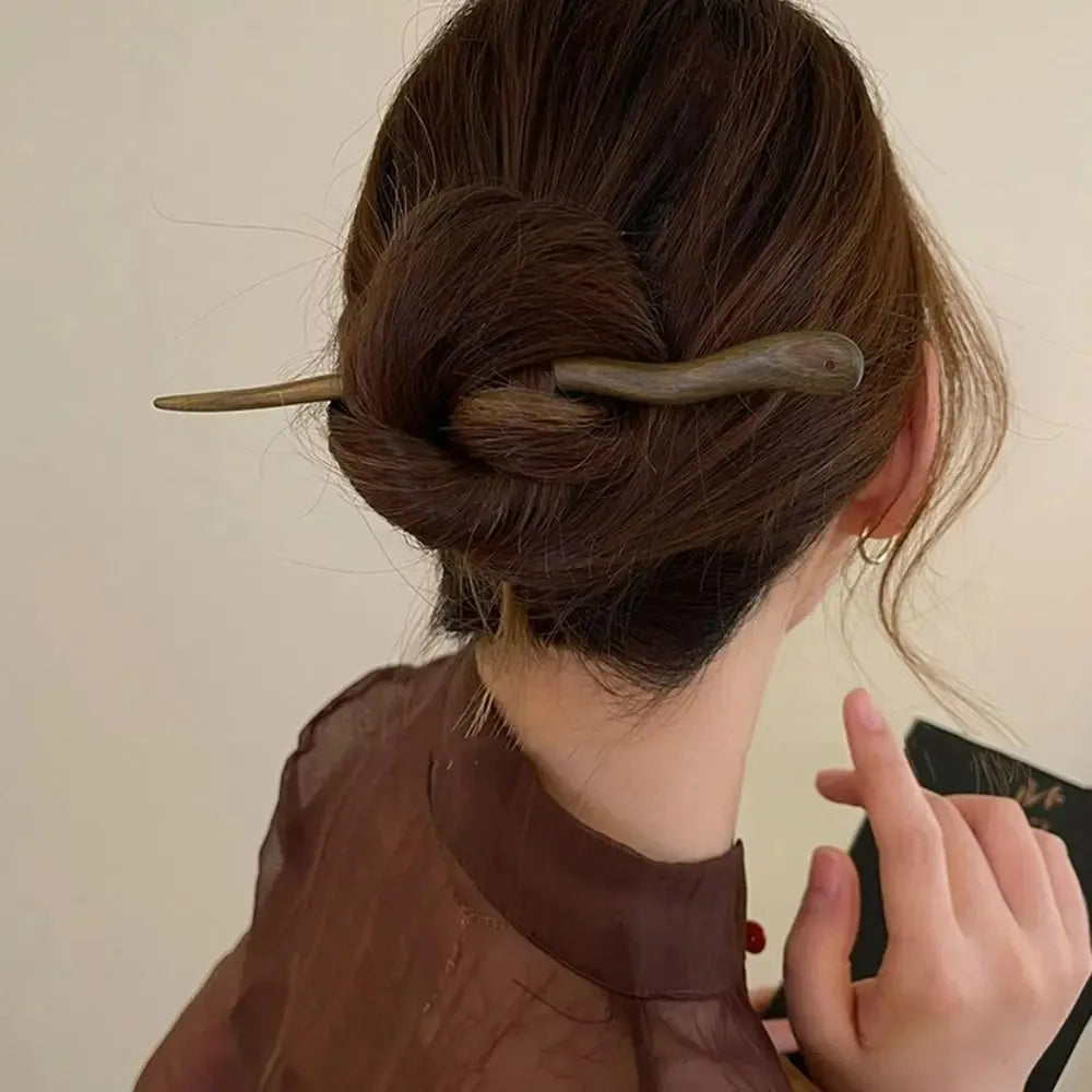 Wooden Hairpin for Women – Elegant Hairpin for Daily Wear-TRUZENIC