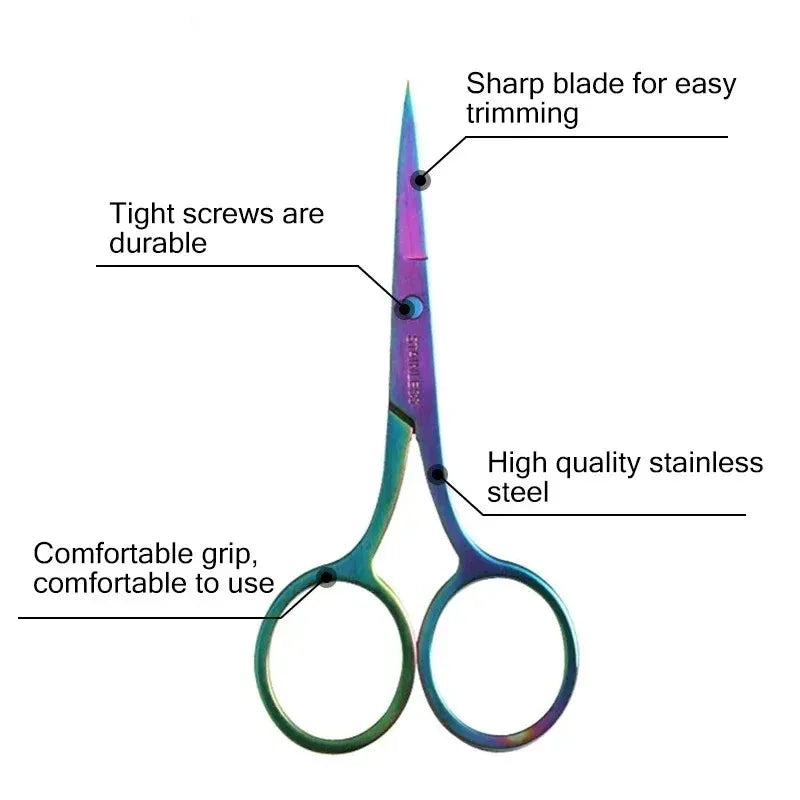 TRUZENIC Eyebrow and Eyelash Scissors – Facial Hair and Cuticle Trimmer Beauty Tool
