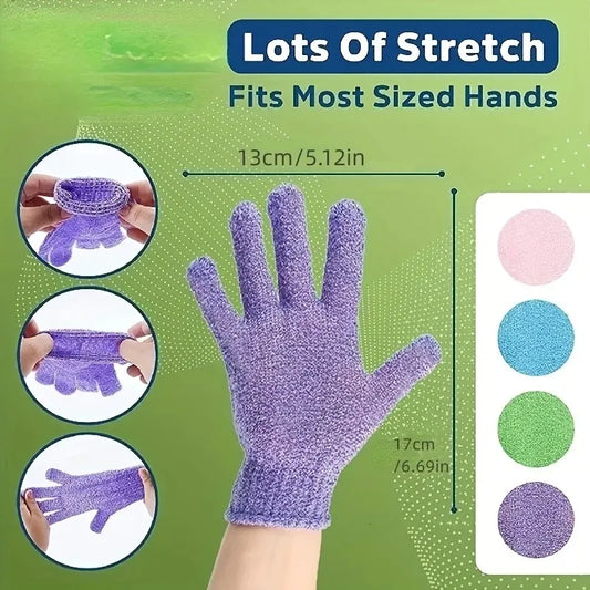 Colorful Exfoliating Shower Gloves – Double-Sided Bath Mitts for Body Scrub, Spa, and Massage-TRUZENIC