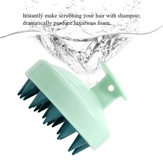 Silicone Scalp Massage Brush – Shower Hair Washing Comb & Body Scrubber for Shampooing and Relaxation-TRUZENIC