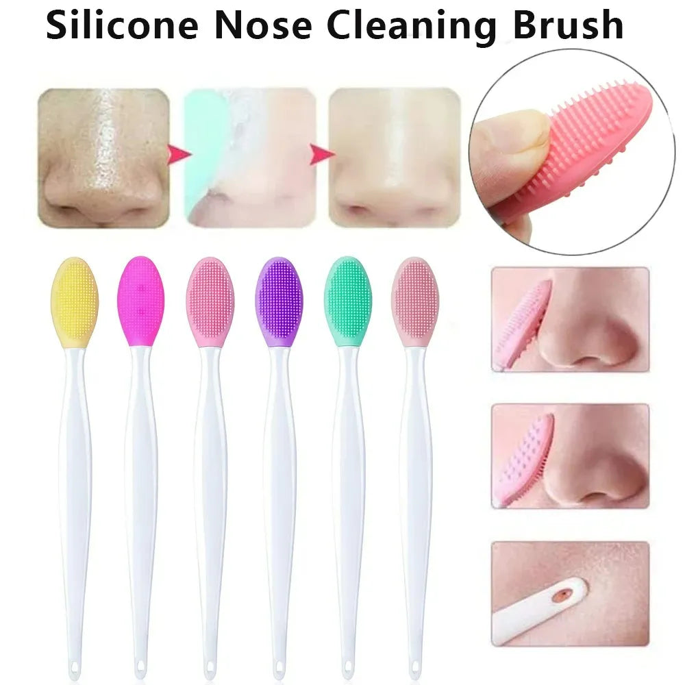 Silicone Face Cleansing Brush – 4 Pcs Gentle Exfoliating Tool with Replacement Head for Nose and Pore Care-TRUZENIC