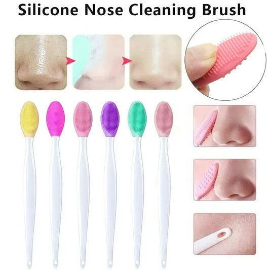 Silicone Face Cleansing Brush – 4 Pcs Gentle Exfoliating Tool with Replacement Head for Nose and Pore Care-TRUZENIC