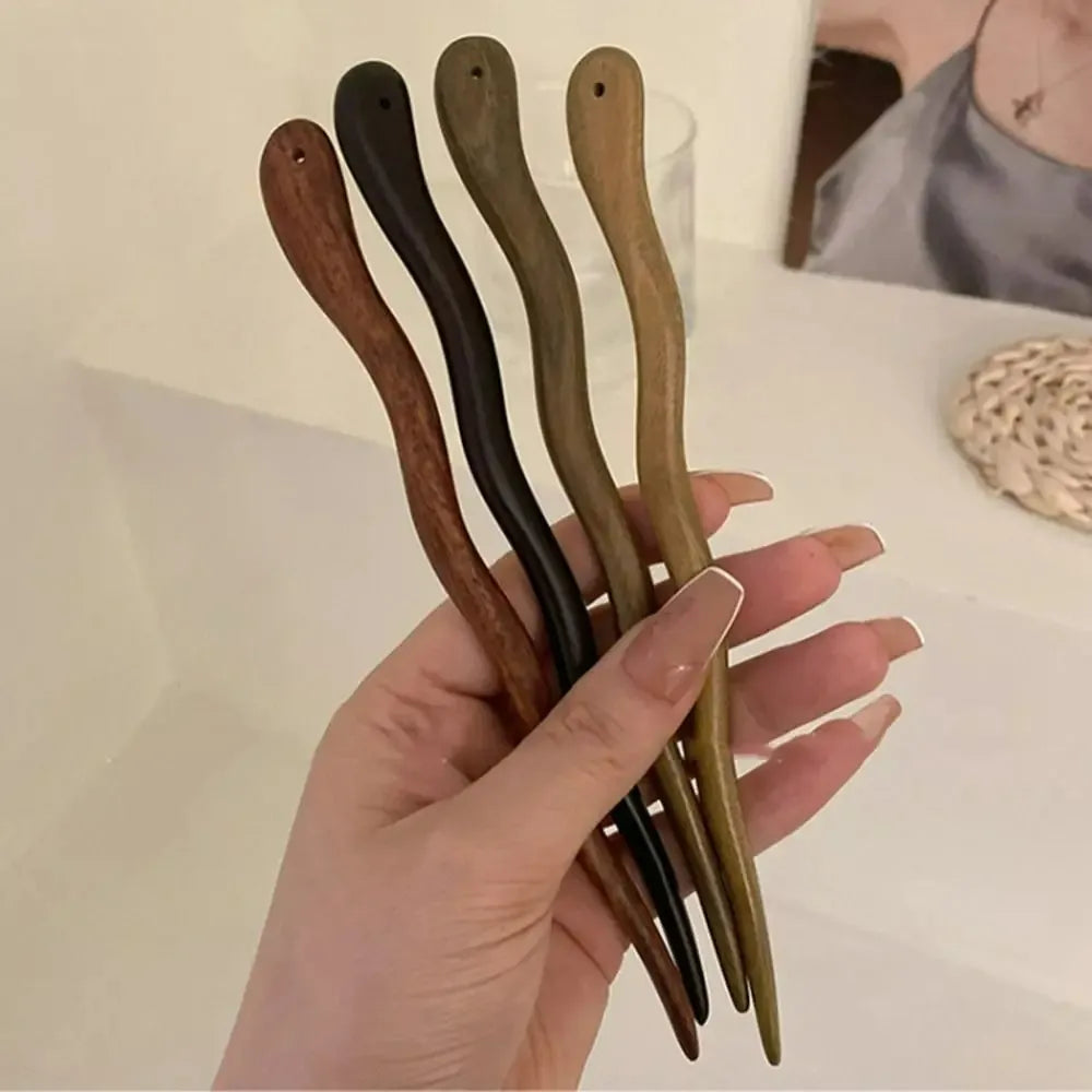 Wooden Hairpin for Women – Elegant Hairpin for Daily Wear-TRUZENIC