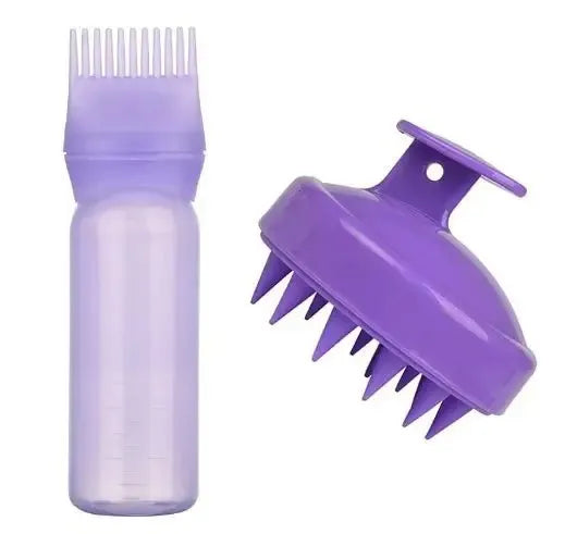 TRUZENIC Hair Oil Dispenser & Scalp Applicator – Reusable Comb Brush for Shampoo, Dye, and Hair Treatments