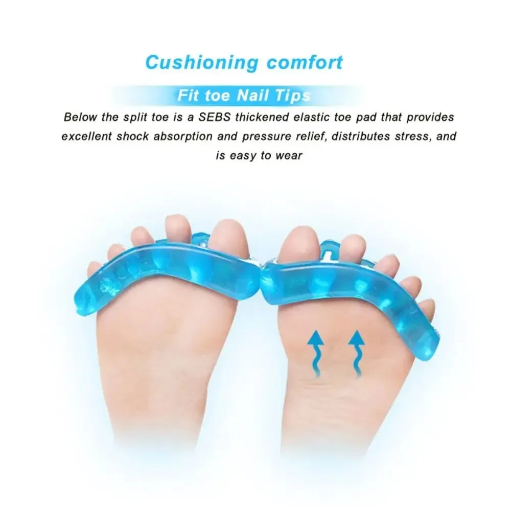 Silicone Toe Separators – 2PCS Soft Washable Toe Straighteners for Pedicure