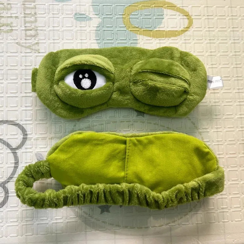 Sleeping Mask Frog Design – Soft Eye Shade Blindfold for Travel and Rest, Comfortable Design for Men and Women-TRUZENIC
