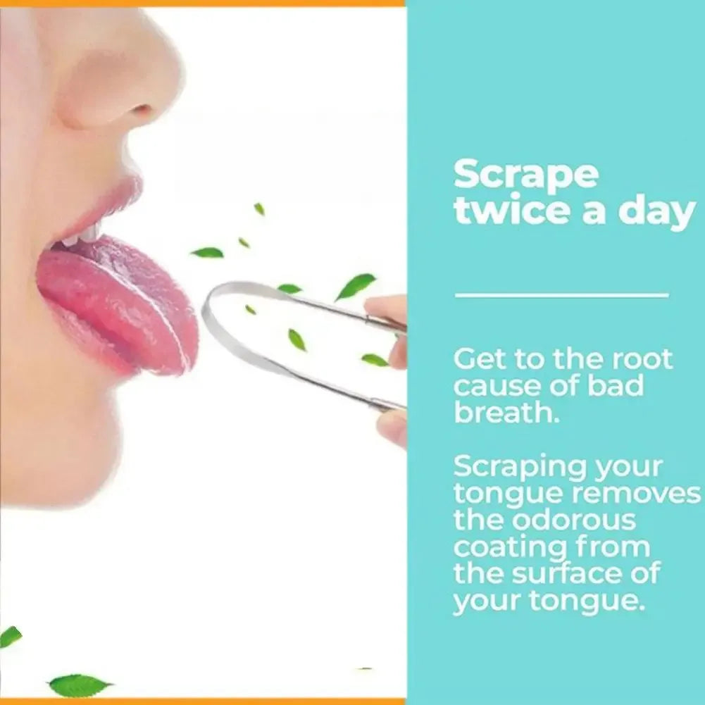 Tongue Scraper – U-Shaped Metal Oral Care Tool for Fresh Breath and Daily Hygiene-TRUZENIC