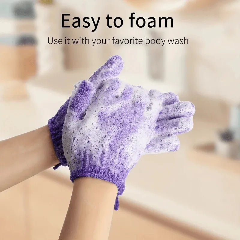 Colorful Exfoliating Shower Gloves – Double-Sided Bath Mitts for Body Scrub, Spa, and Massage-TRUZENIC