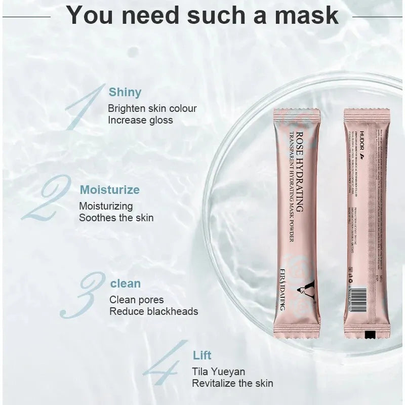 Hydro Jelly Mask Powder – 5 Pcs of DIY Peel-Off Facial Mask with Rose and Collagen for Moisturizing Skincare-TRUZENIC