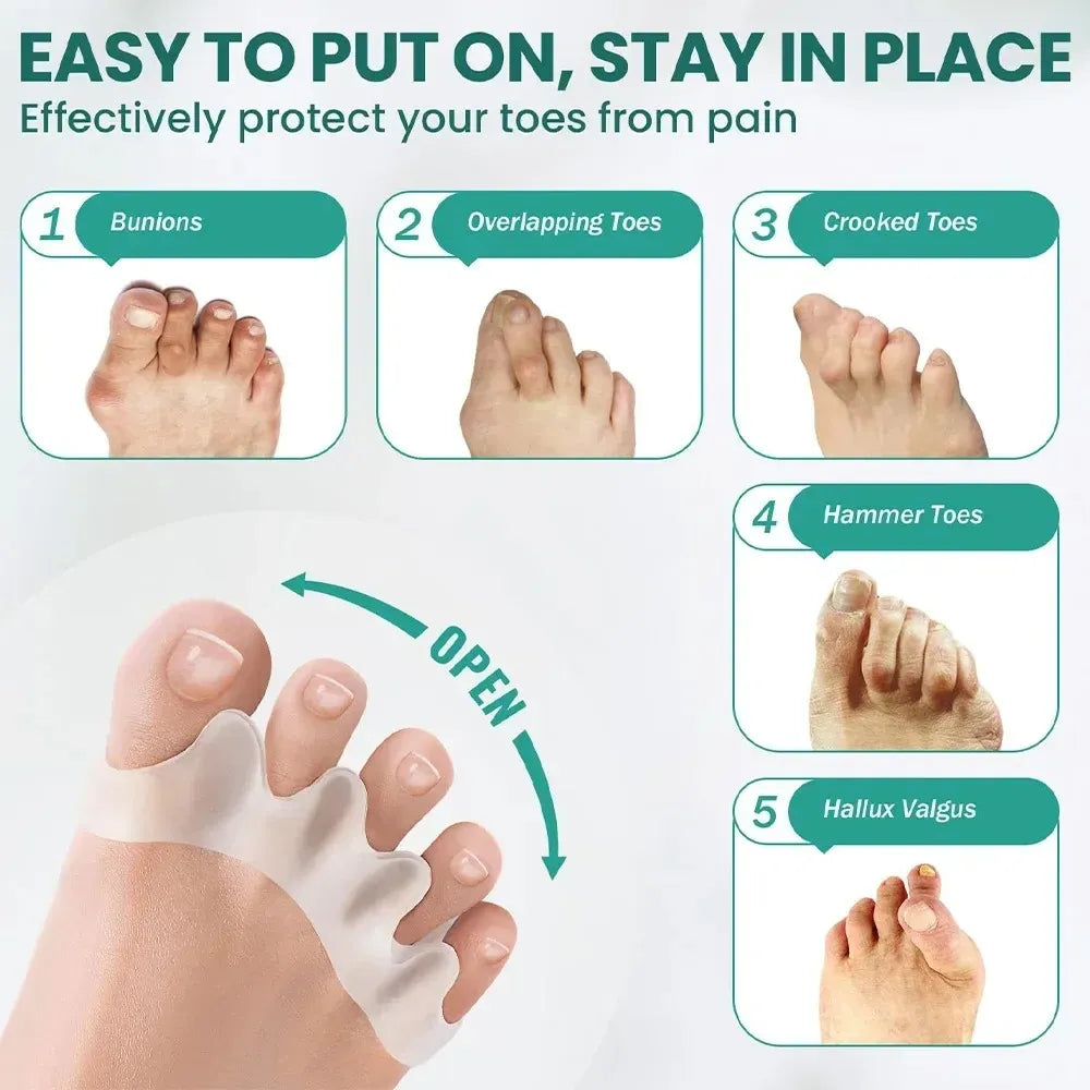 Silicone Toe Separators – Soft Gel Spacers for Toe Alignment and Daily Foot Comfort-TRUZENIC