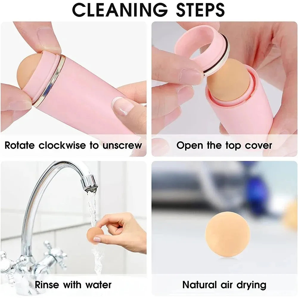 Volcanic Stone Facial Roller – Reusable Oil-Absorbing Tool for Shine Control & On-the-Go Skincare-TRUZENIC