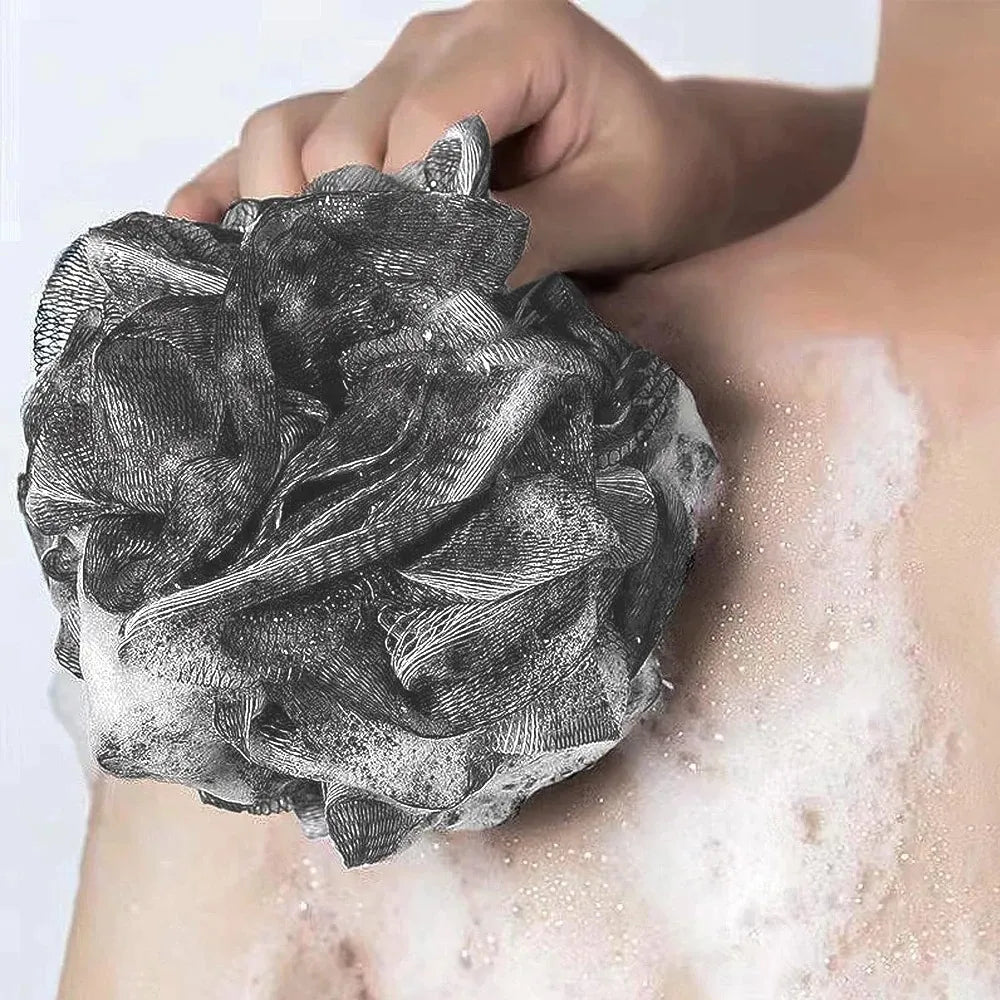 TRUZENIC 3-Piece Exfoliating Body Scrubber Set – Back Scrubber, Bath Glove & Loofah