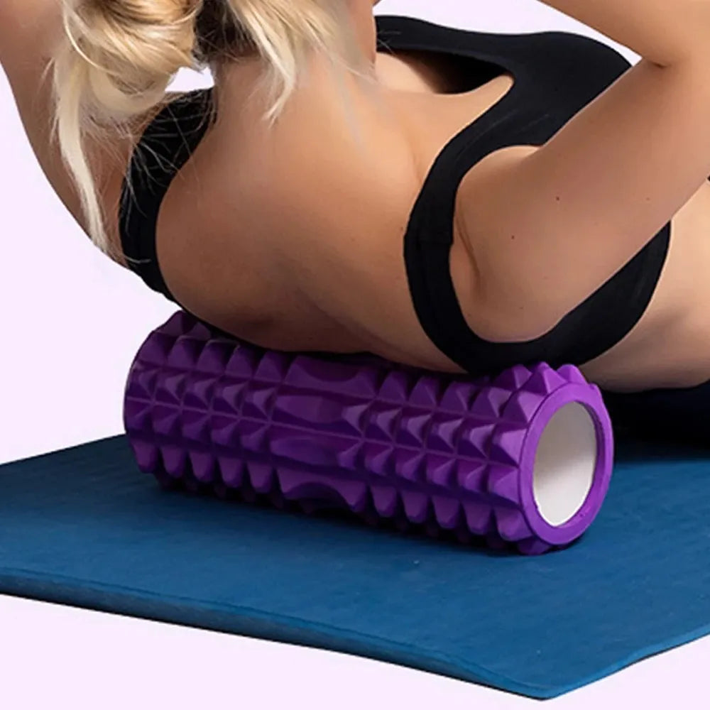 30cm Foam Roller – Grid Massage Column for Muscle Relaxation, Yoga, Pilates, and Home Fitness Training-TRUZENIC