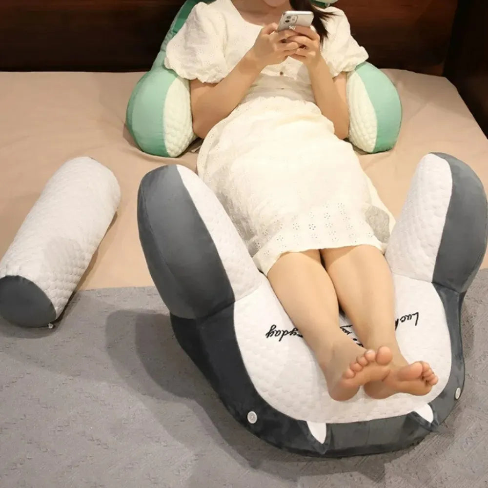 Adjustable Reading Pillow – Ergonomic Backrest Cushion with Quilted Cover for Bed, Sofa, or Floor Use-TRUZENIC