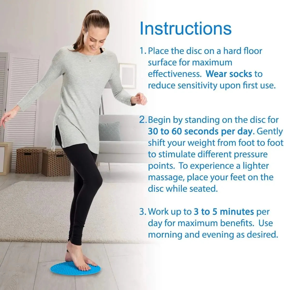 Foot Massage Mat – Walking Pad with Magnetic Discs & Pressure Point Design-TRUZENIC