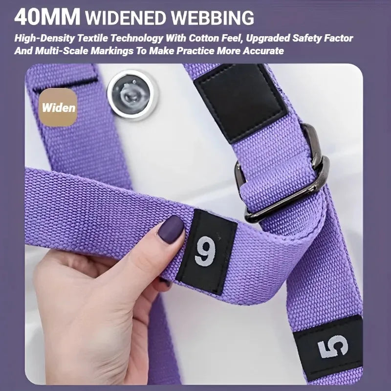 TRUZENIC Adjustable Aerial Yoga Strap – Hammock Stretch Belt for Leg Splits, Dance & Fitness Training