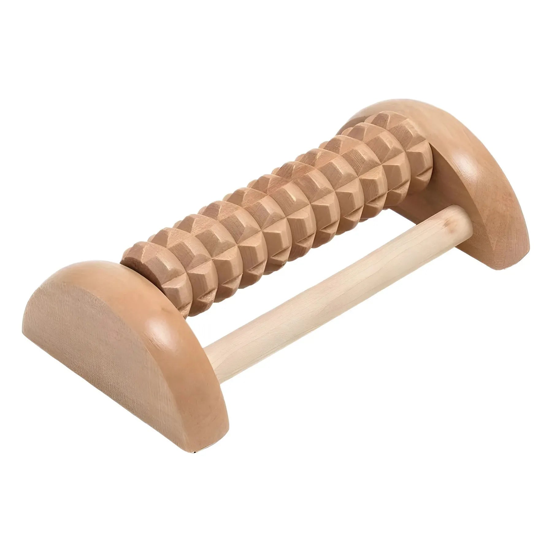 Wooden Foot Roller Massager – Solid Wood Acupressure Tool for Feet & Legs, Portable Design for Travel Use-TRUZENIC