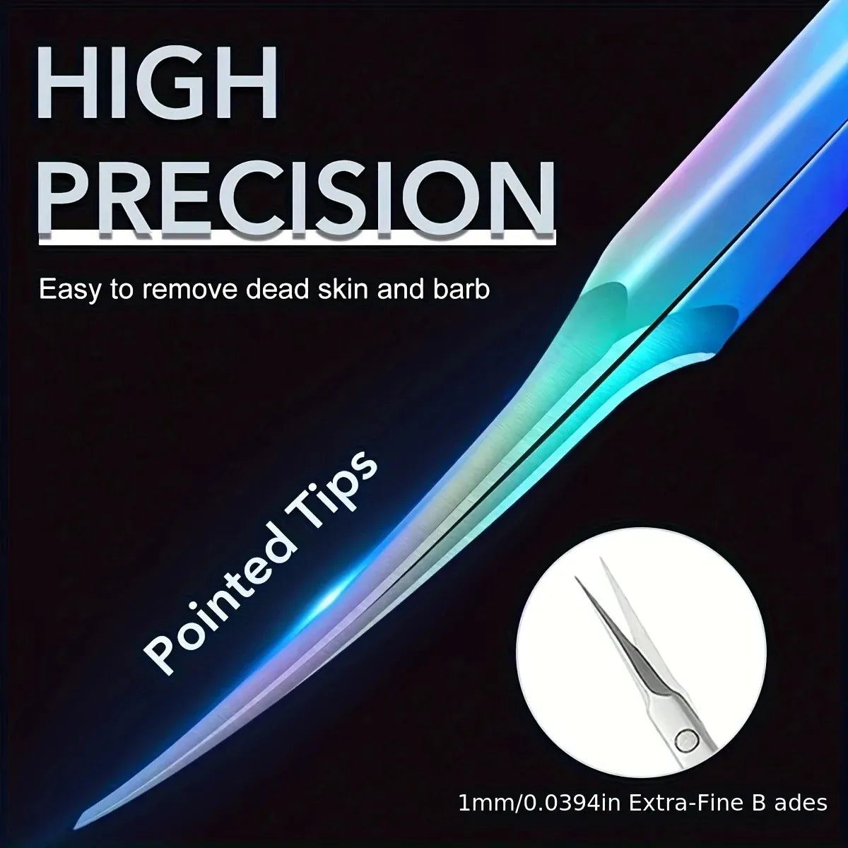 TRUZENIC Stainless Steel Manicure Scissors – Nail Care and Cuticle Trimming Tool