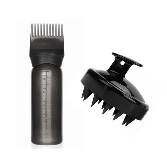 TRUZENIC Hair Oil Dispenser & Scalp Applicator – Reusable Comb Brush for Shampoo, Dye, and Hair Treatments