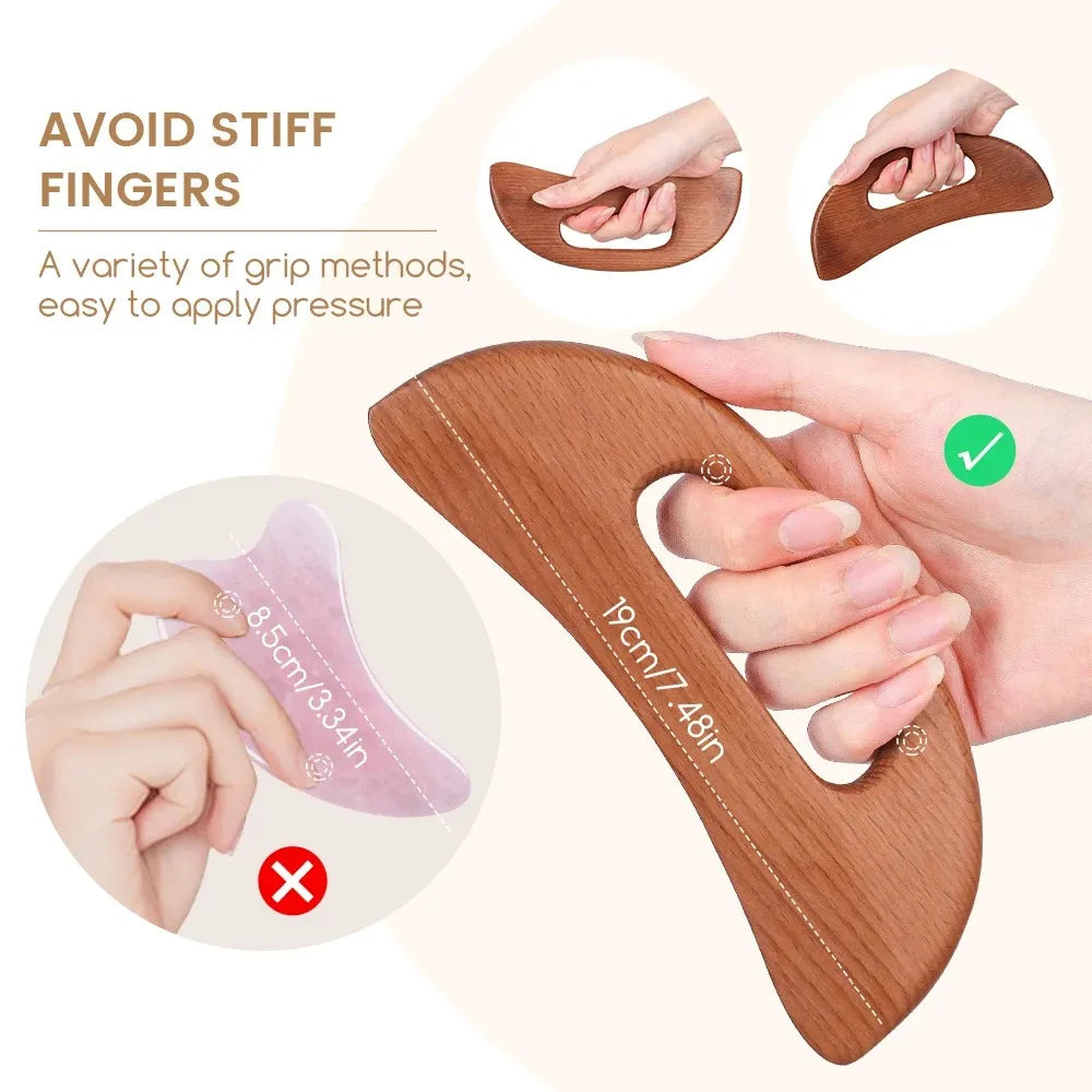Wood Therapy Massage Stick – Natural Scraping Tool for Body Relaxation and Wellness Routines-TRUZENIC
