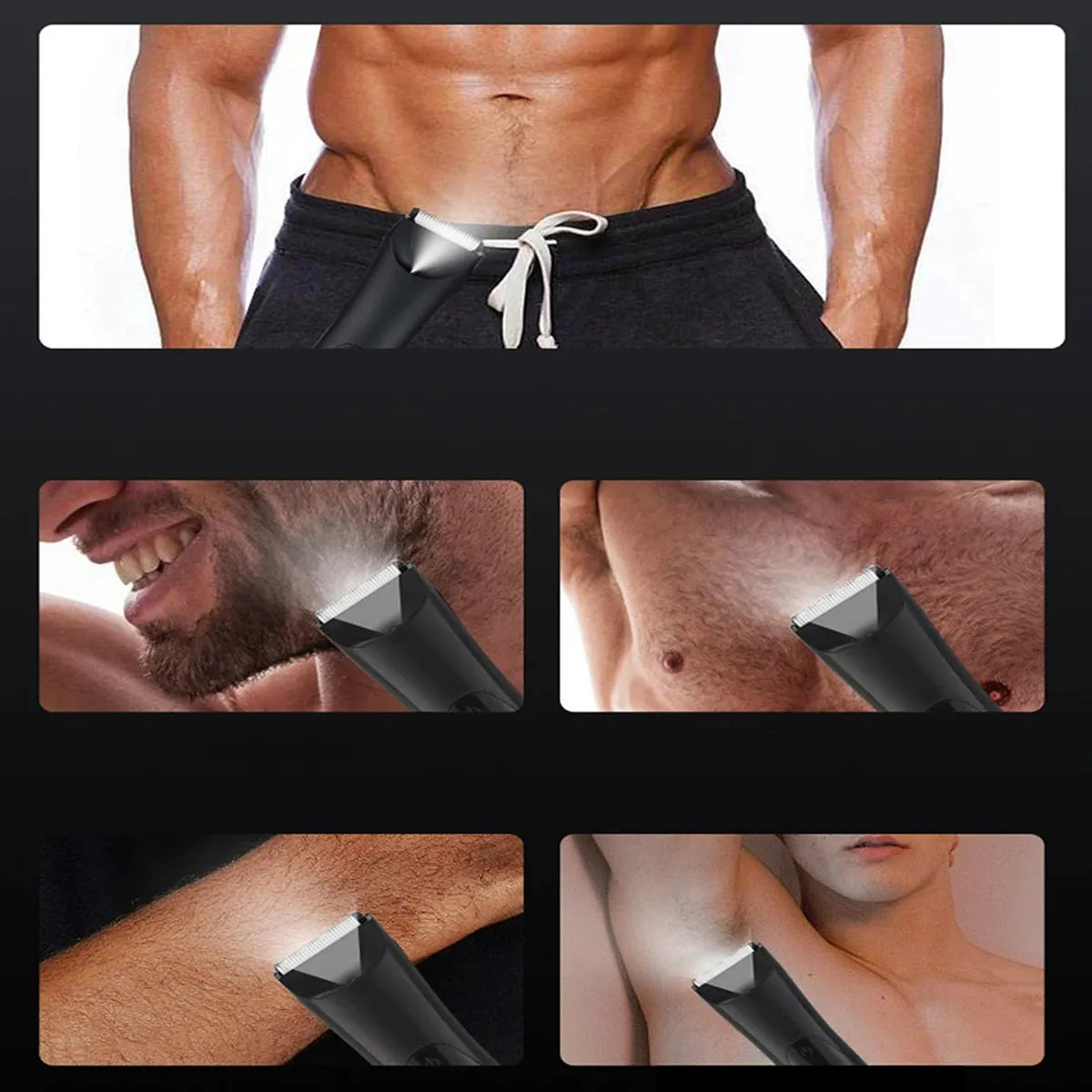 TRUZENIC Men’s Body Hair Trimmer – Rechargeable Grooming Shaver for Beard, Chest, Arms & Legs