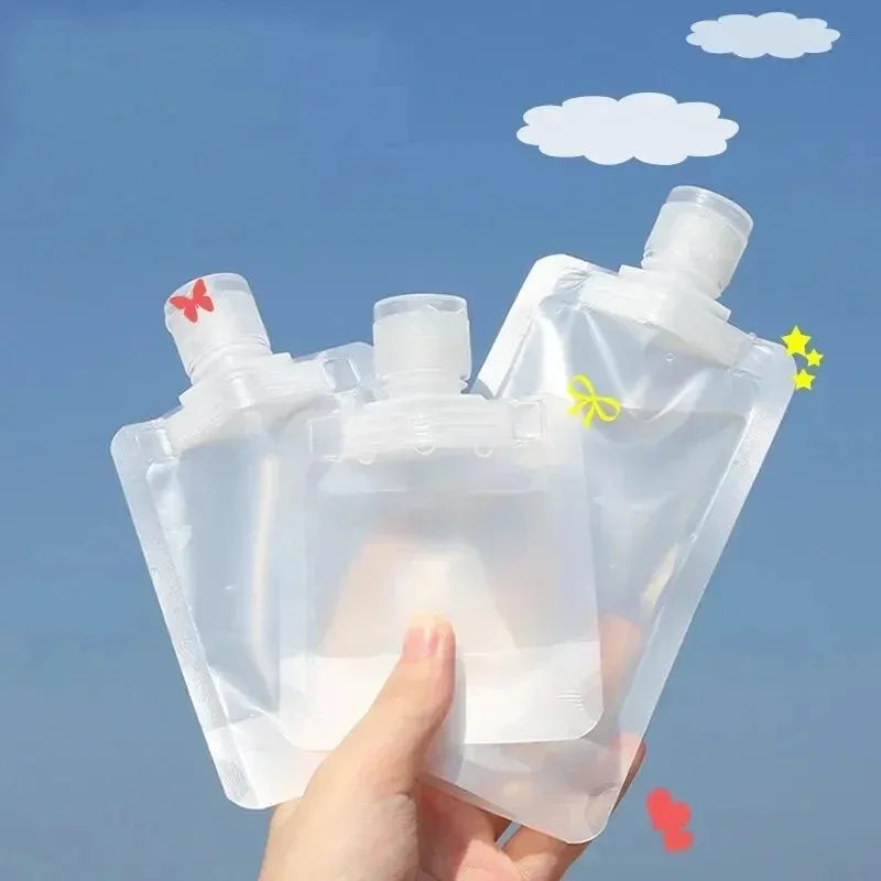TRUZENIC 5-Piece Travel Bottles Set – Refillable Lotion, Shampoo & Toiletries Dispenser Pouches