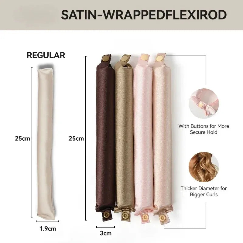 TRUZENIC Heatless Satin Hair Curlers – No-Heat Headband for Soft Overnight Curls