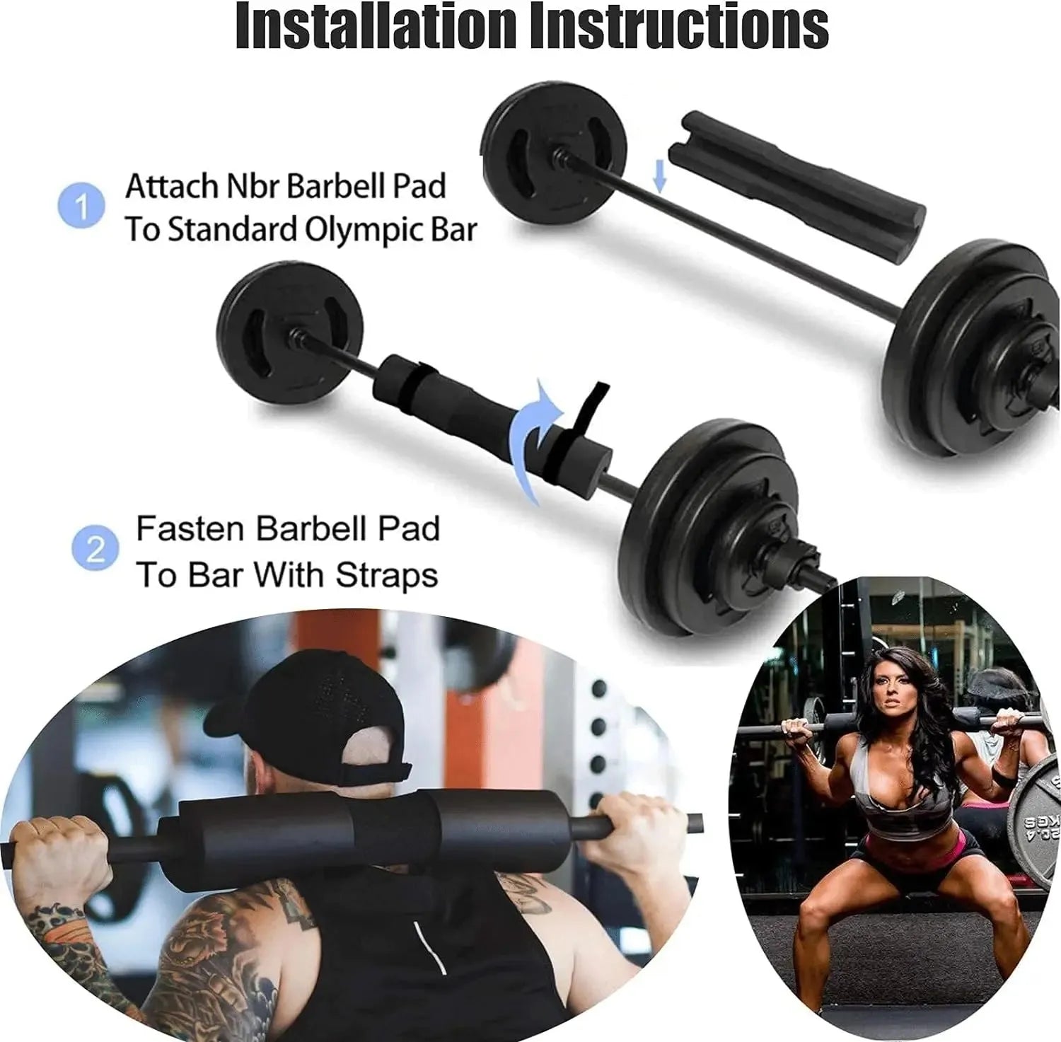 Thickened Barbell Shoulder Pad – Non-Slip Neck Support Cushion for Squats, Weightlifting, and Strength Training-TRUZENIC