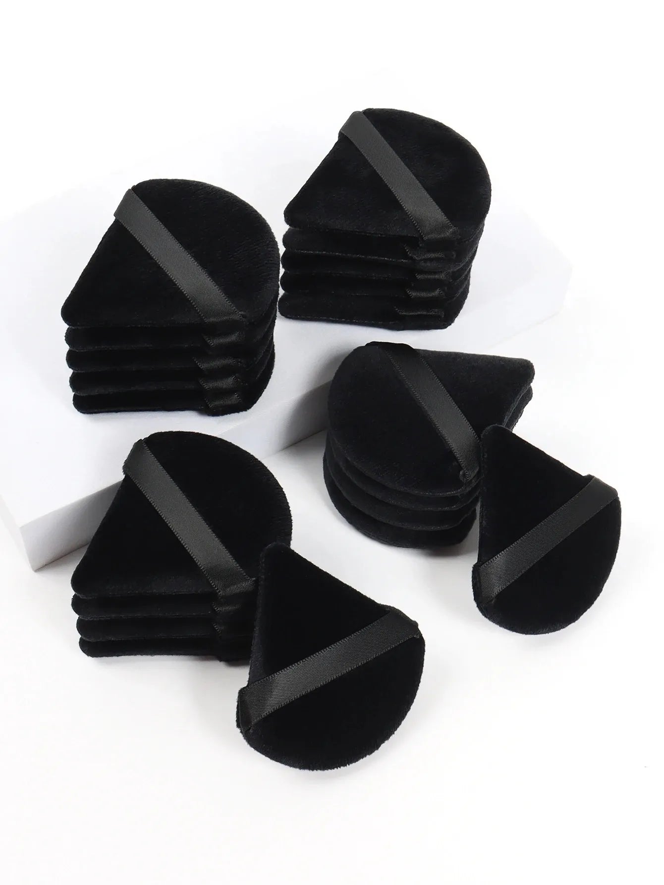TRUZENIC Black Triangle Makeup Sponge – Soft Velvet Facial Powder & Foundation Puff
