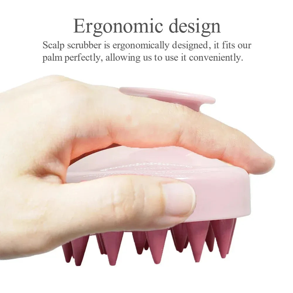 Silicone Scalp Massage Brush – Shower Hair Washing Comb & Body Scrubber for Shampooing and Relaxation-TRUZENIC