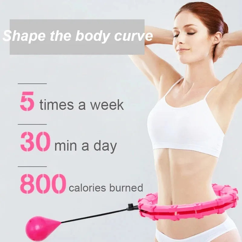 TRUZENIC 24-Section Smart Hula Hoop – Adjustable Fitness Exercise Ring with Waist Massager for Home Gym Workouts