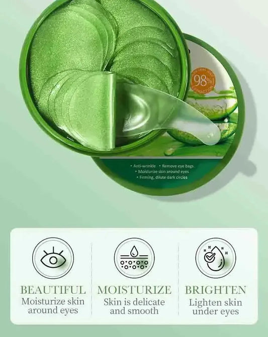 Aloe Vera Collagen Eye Patches – Hydrating Under Eye Masks for Moisturizing and Skincare Routine 60pcs-TRUZENIC