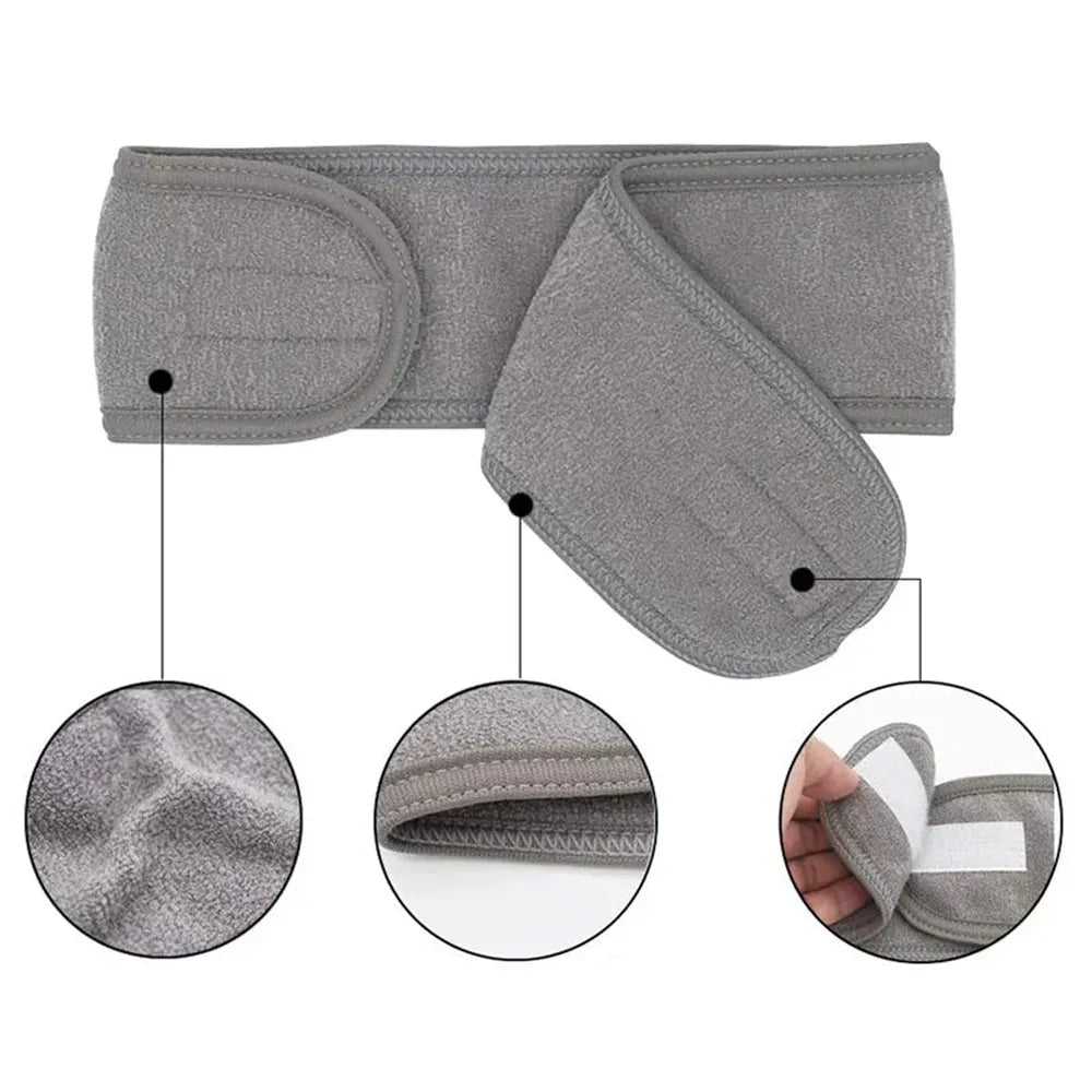 Adjustable Spa Headband for Women – Soft Towel Hair Band for Face Washing, Makeup, and Skincare Routines-TRUZENIC