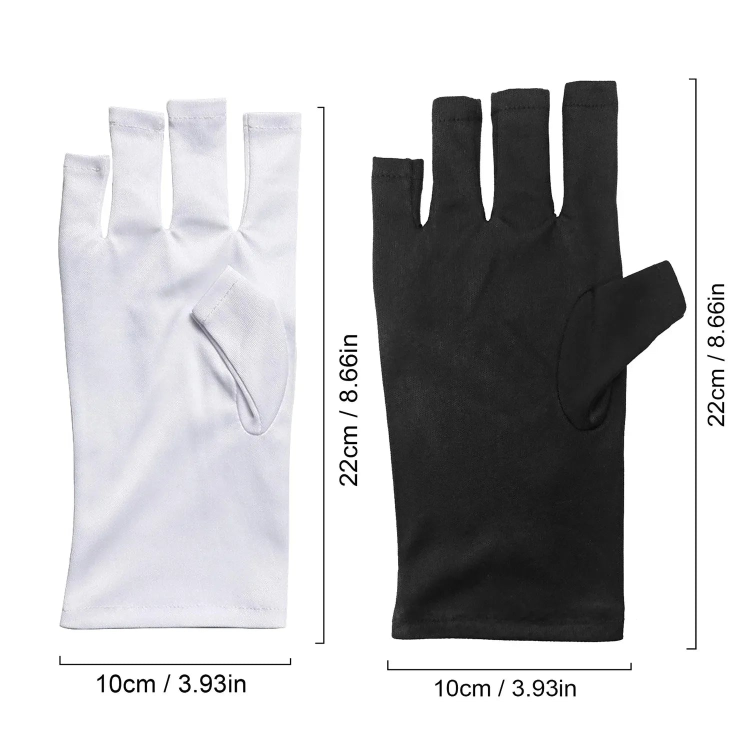UV Protection Fingerless Gloves – Stretch Gel Gloves for Manicure, Nail Art, and Outdoor Use-TRUZENIC