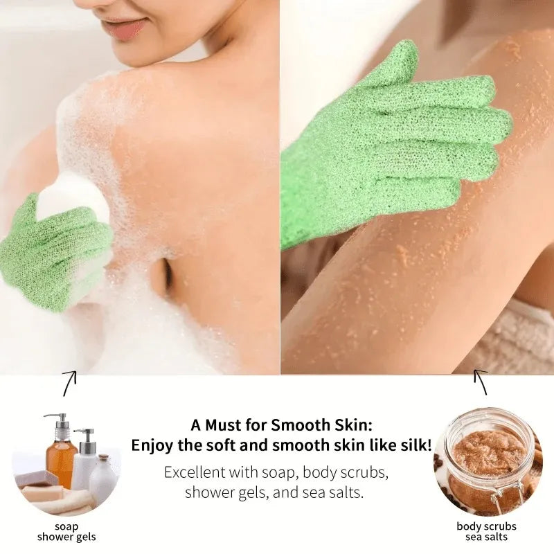 Colorful Exfoliating Shower Gloves – Double-Sided Bath Mitts for Body Scrub, Spa, and Massage-TRUZENIC