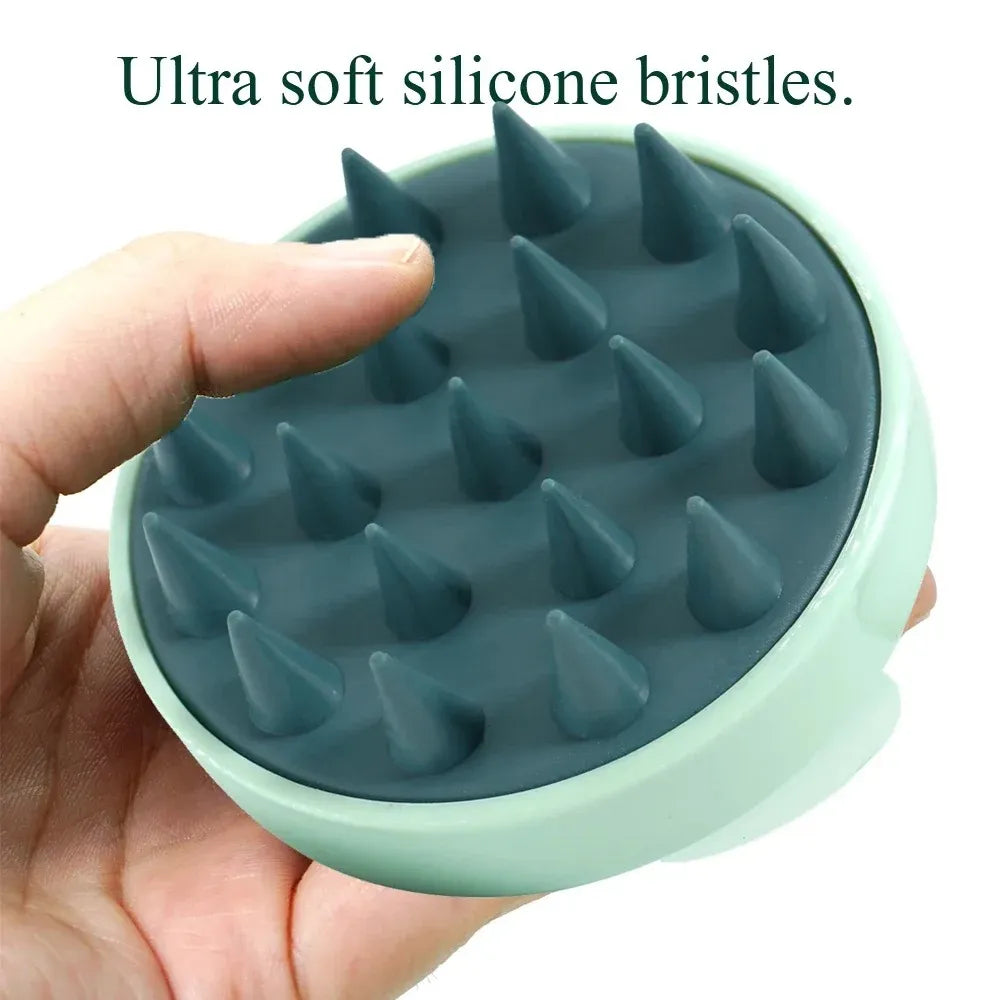 Silicone Scalp Massage Brush – Shower Hair Washing Comb & Body Scrubber for Shampooing and Relaxation-TRUZENIC