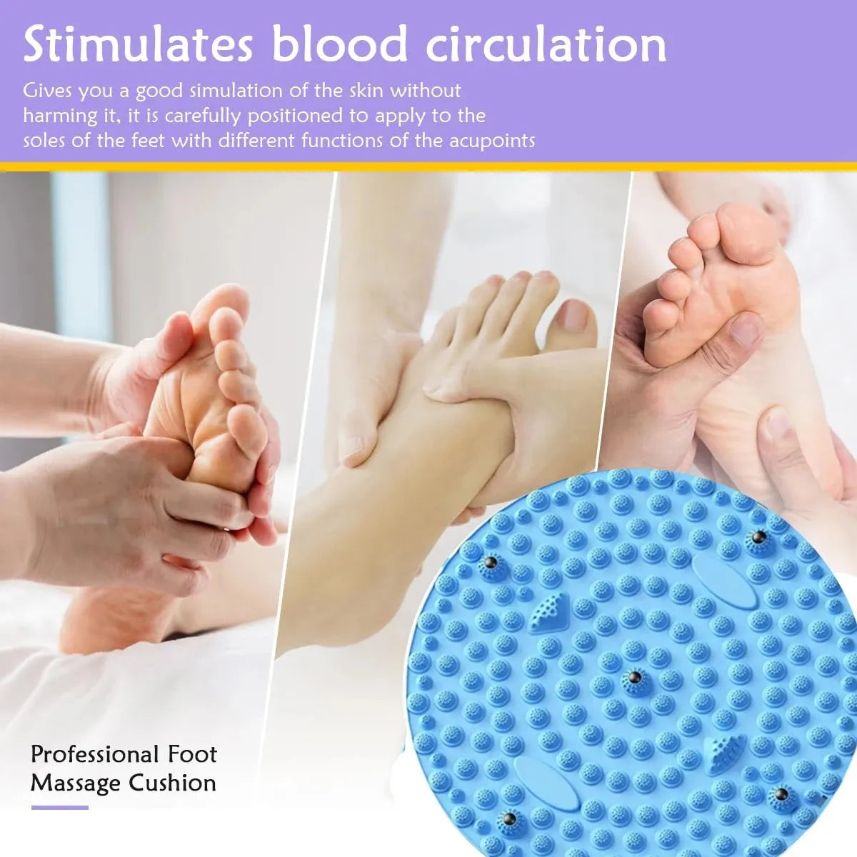 Foot Massage Mat – Walking Pad with Magnetic Discs & Pressure Point Design-TRUZENIC