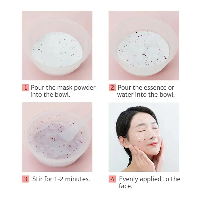 Hydro Jelly Mask Powder – 5 Pcs of DIY Peel-Off Facial Mask with Rose and Collagen for Moisturizing Skincare-TRUZENIC