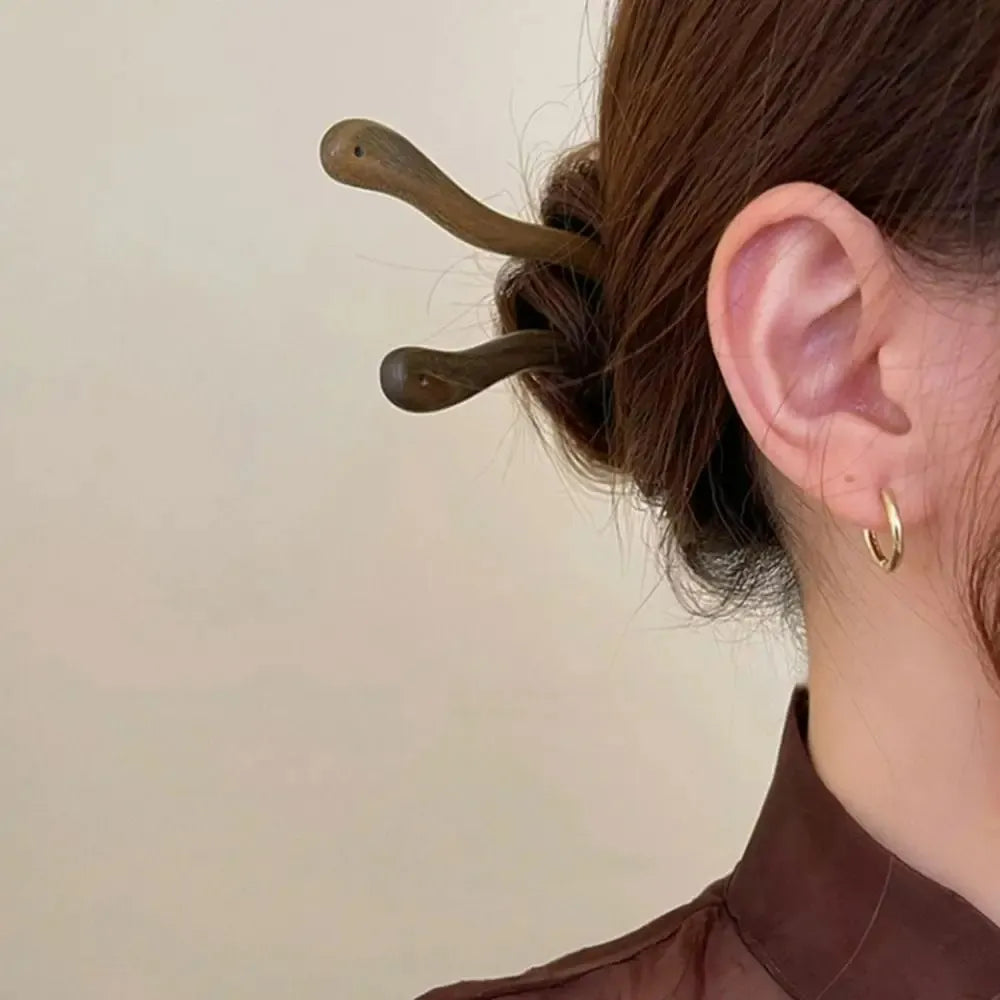 Wooden Hairpin for Women – Elegant Hairpin for Daily Wear-TRUZENIC