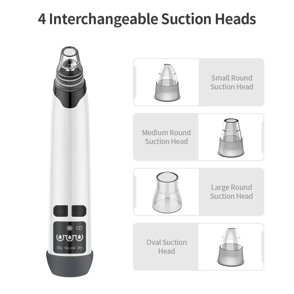 Hot Compress Blackhead Remover – Electric Pore Vacuum Cleaner for Nose & Face, Acne Suction & Deep Cleansing Skincare Device-TRUZENIC