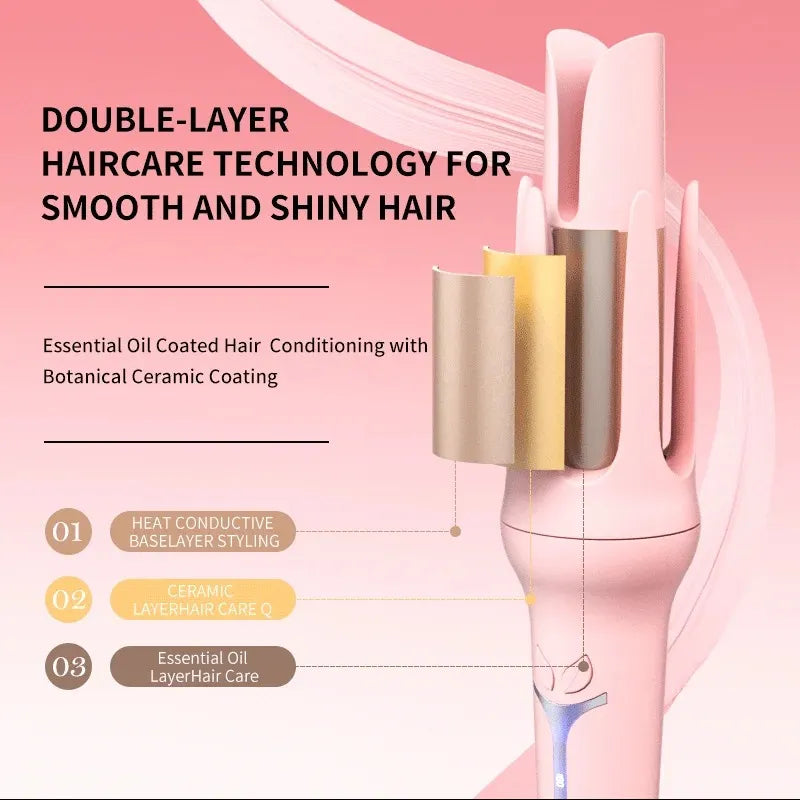 Automatic Hair Curler – 32mm Barrel with 4-Speed Heat Settings for Quick & Easy Styling-TRUZENIC