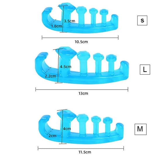 Silicone Toe Separators – 2PCS Soft Washable Toe Straighteners for Pedicure