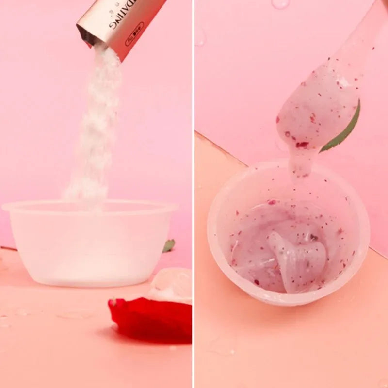 Hydro Jelly Mask Powder – 5 Pcs of DIY Peel-Off Facial Mask with Rose and Collagen for Moisturizing Skincare-TRUZENIC